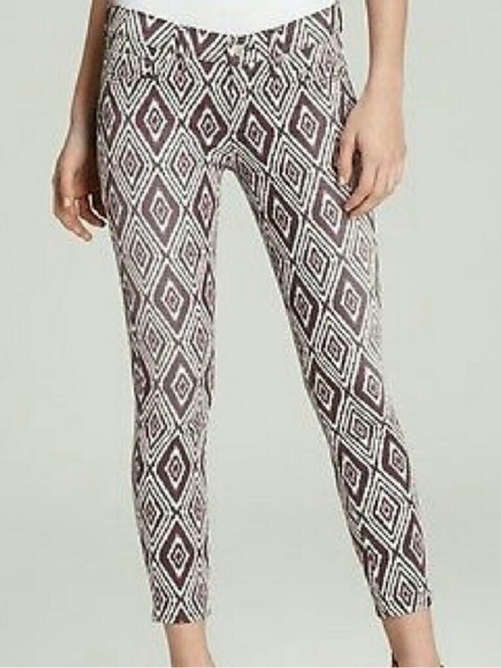 7 For All Mankind Gwenevere Ikat Skinny Cropped Jeans, size 27 - Picture 3 of 11